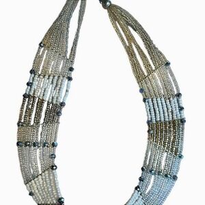 Unbranded Necklace Women Small Gold Excellent Beaded Multi Strand Choker Jewelry